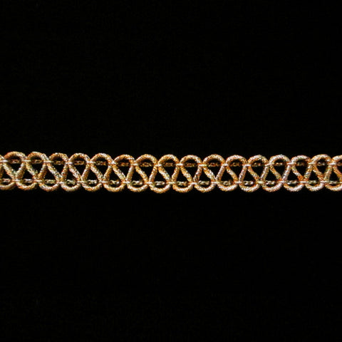 M613.2 S-loop metallic gimp antique gold ¼" (6mm) - Palladia Passementerie
