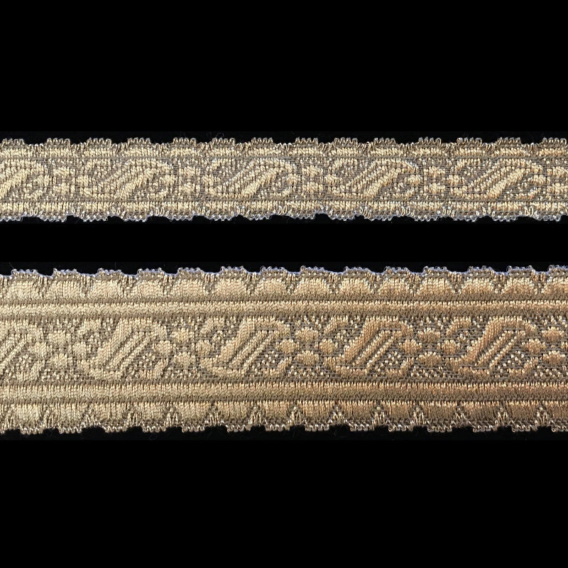 830.2 Rope and Flower - Scallop metallic antique-gold galloon trim  1-¼" (30mm)