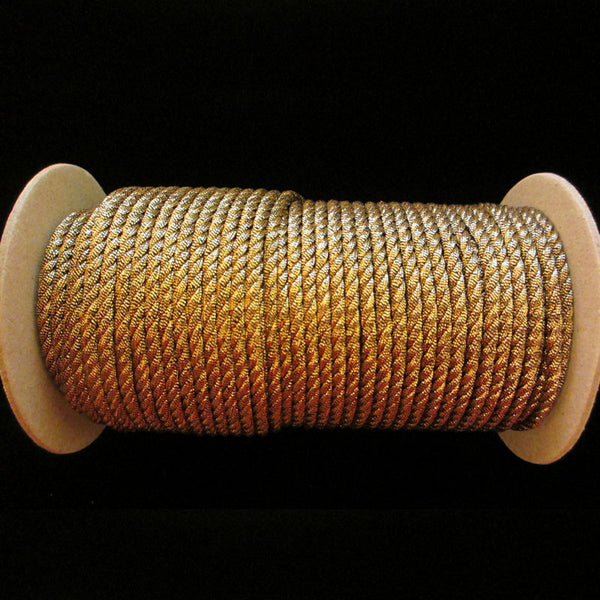 20.2 Metallic cord antique gold 1/8" (3mm) - Palladia Passementerie
