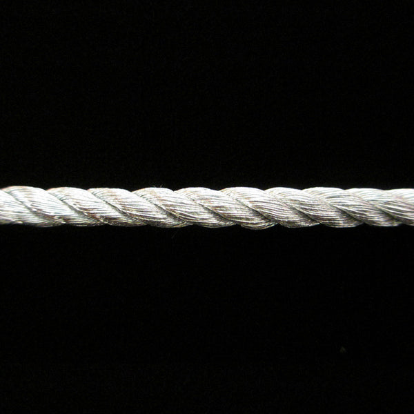 310.3 Large metallic cord bright silver 3/16" (5mm) - Palladia Passementerie
