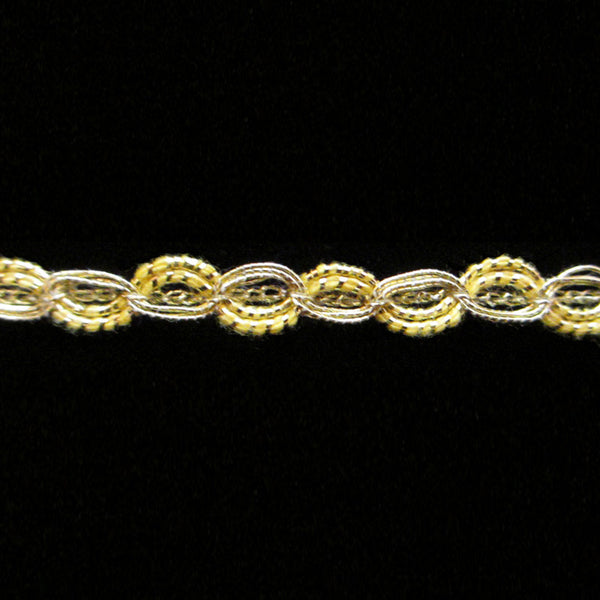 32.3 Metallic gimp "Small Twist" bright gold 3/16" (5mm) - Palladia Passementerie
