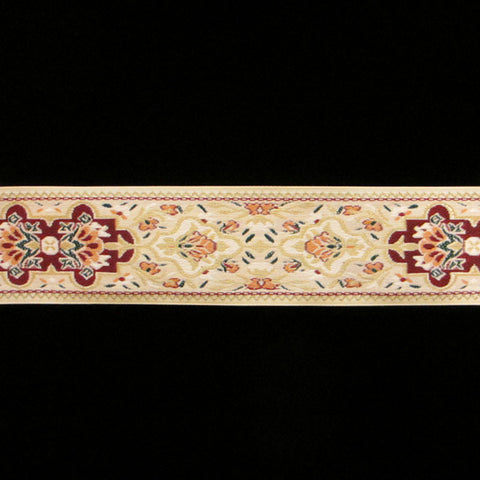 418.1 Pushkin cream narrow jacquard trim 1-3/16 (30mm) - Palladia Passementerie
