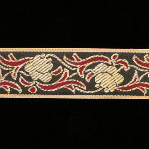 433 Porto jacquard trim 1-¾" (25mm) - Palladia Passementerie
 - 1