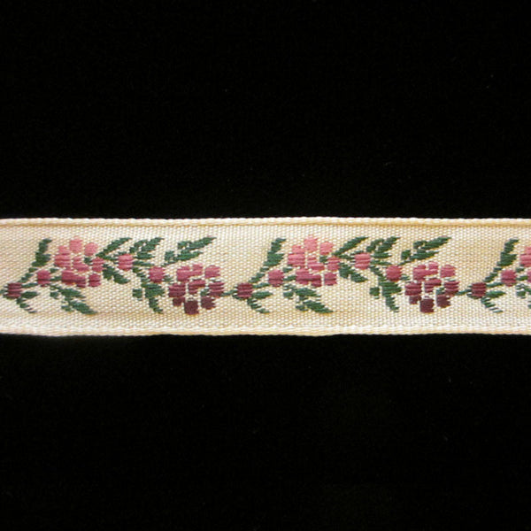 452.2 Garland purple jacquard trim 1/2" (13mm) - Palladia Passementerie
