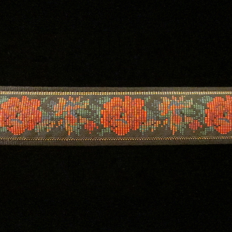 462 Petit point jacquard trim 1-1/8" (29mm) - Palladia Passementerie
 - 2