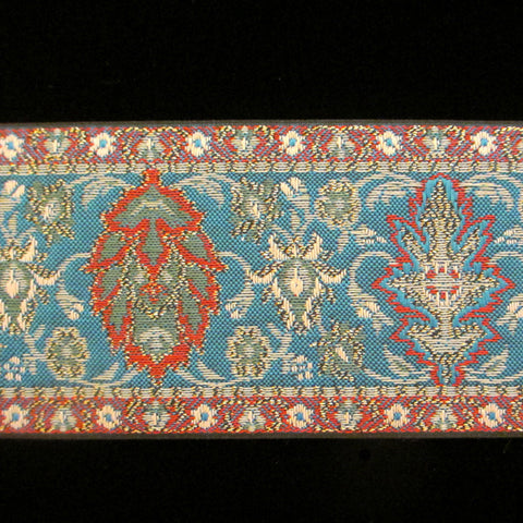 479 Kashmir jacquard trim 1-7/8" (47mm) - Palladia Passementerie
 - 1