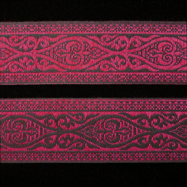 494.1 Esterhazy red jacquard trim 1-3/8" (35mm)