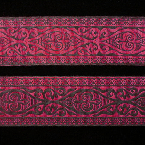 494.1 Esterhazy red jacquard trim 1-3/8" (35mm)