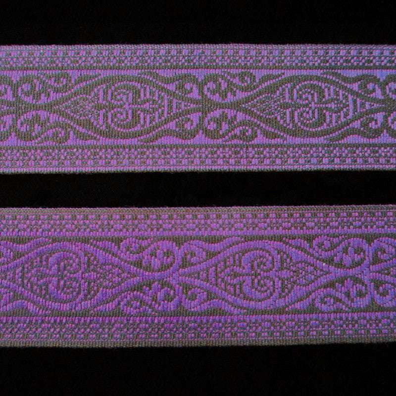 494.2 Esterhazy purple jacquard trim 1-3/8" (35mm) - Palladia Passementerie
 - 2