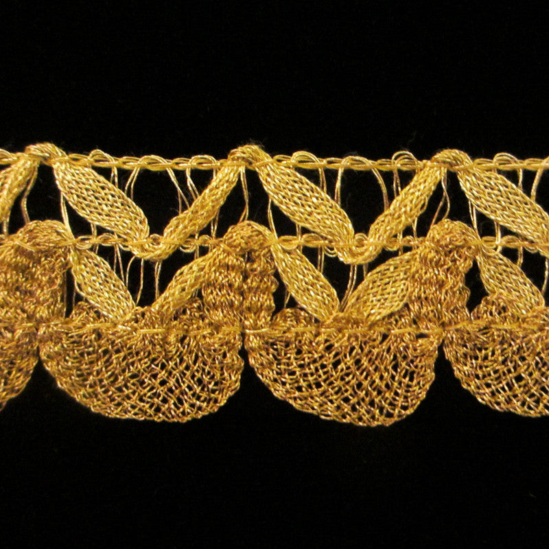 569 Baroque metallic lace 1-1/4" (32mm) - Palladia Passementerie
 - 1