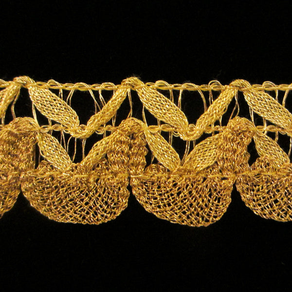 569 Baroque metallic lace 1-1/4" (32mm) - Palladia Passementerie
 - 1