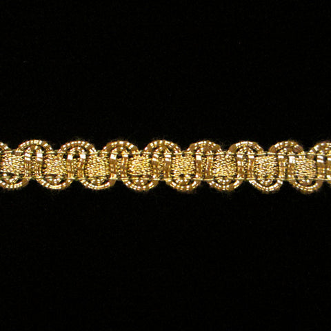 621.2 Large U-loop metallic gimp trim antique gold 3/8" (9mm) - Palladia Passementerie
