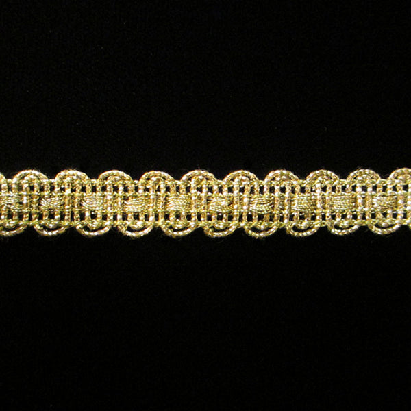 622 U-loop metallic gimp antique gold 3/8" (9mm) - Palladia Passementerie
