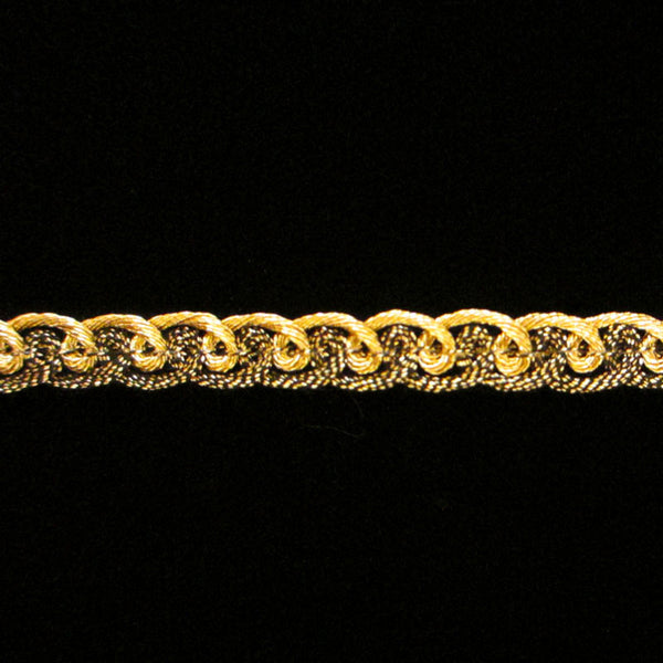 631.1 Pretzel metallic gimp gold 1/4" (6mm) - Palladia Passementerie
