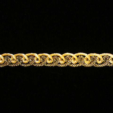 631.1 Pretzel metallic gimp gold 1/4" (6mm) - Palladia Passementerie
