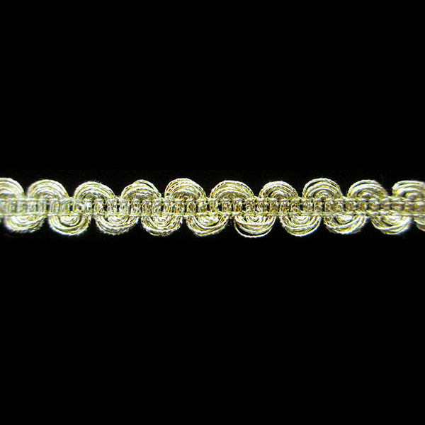 633.1 Narrow U-loop metallic gimp bright gold ¼" (6mm)