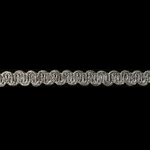 633.4 Small U-loop metallic gimp antique silver - ¼" (6mm)