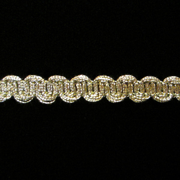 633.2 Small U-loop metallic gimp antique gold - ¼" (6mm) - Palladia Passementerie
