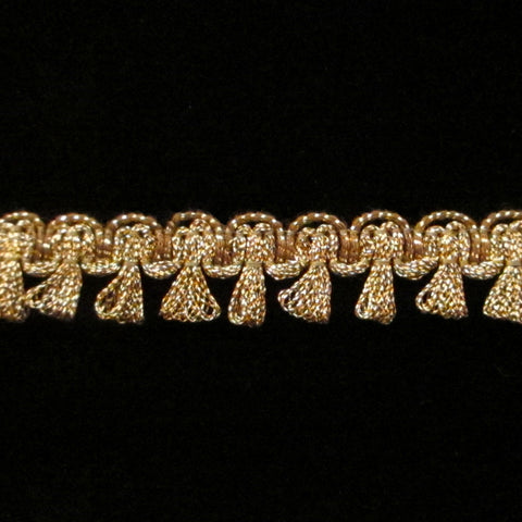 641.2 Tassel trim metallic antique gold 5/8" (16mm) - Palladia Passementerie
