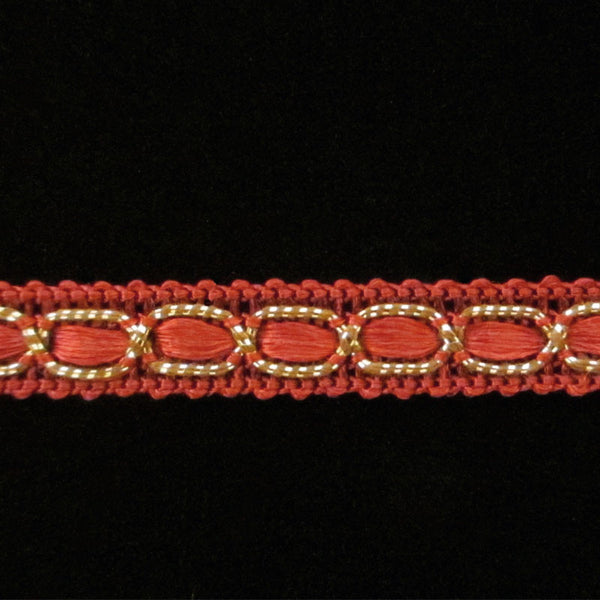 652.2 Ribbon gimp maroon 3/8" (9mm) - Palladia Passementerie
