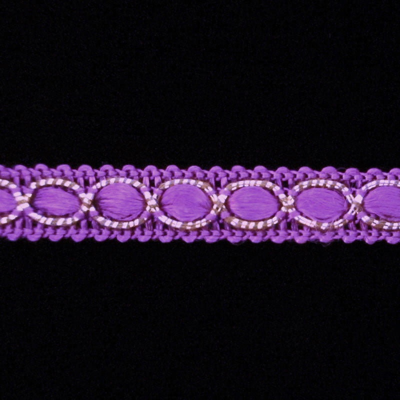 652.3 Ribbon gimp purple 3/8" (9mm) - Palladia Passementerie
