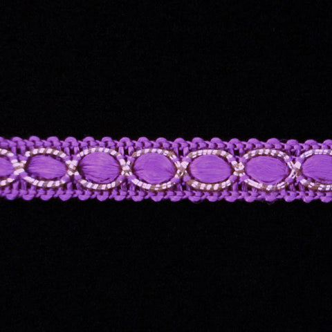 652.3 Ribbon gimp purple 3/8" (9mm) - Palladia Passementerie
