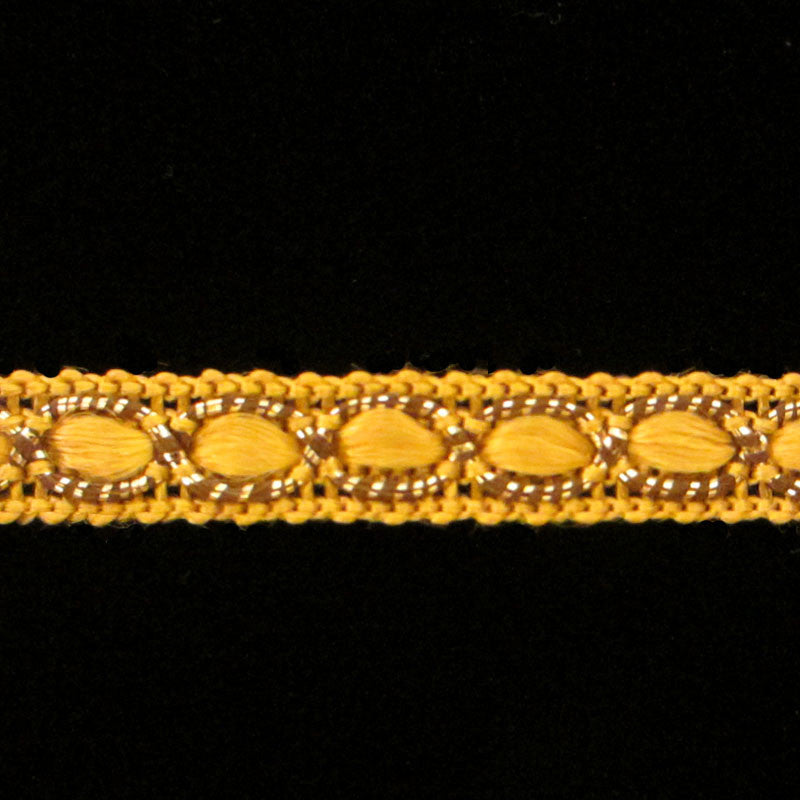 652.4 Ribbon gimp gold 3/8" (9mm) - Palladia Passementerie
