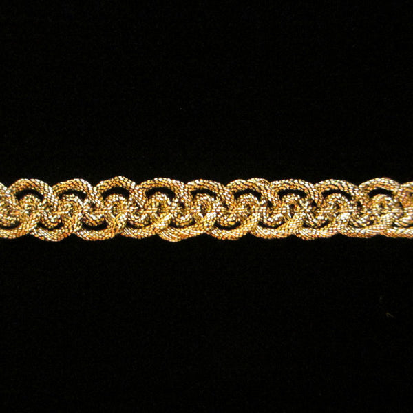 660.2 Military metallic gimp antique-gold 3/8" (9mm) - Palladia Passementerie
