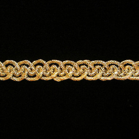 660.2 Military metallic gimp antique-gold 3/8" (9mm) - Palladia Passementerie
