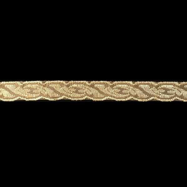 756 Gimp lace metallic trim antique gold 7/8 (22mm)