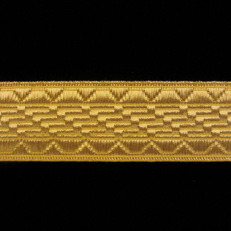 805.1 Salute metallic galloon bright gold 1" (25mm) - Palladia Passementerie
 - 1