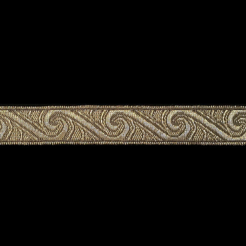 812.1 Pacifica metallic galloon antique gold 5/8" (16mm) - Palladia Passementerie
 - 1