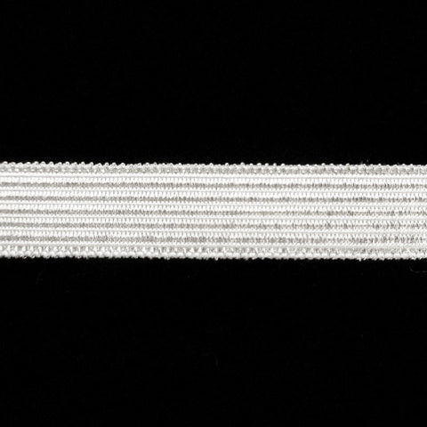 820.1 Military stripe metallic galloon bright silver narrow 1/2" (13mm) - Palladia Passementerie
 - 1