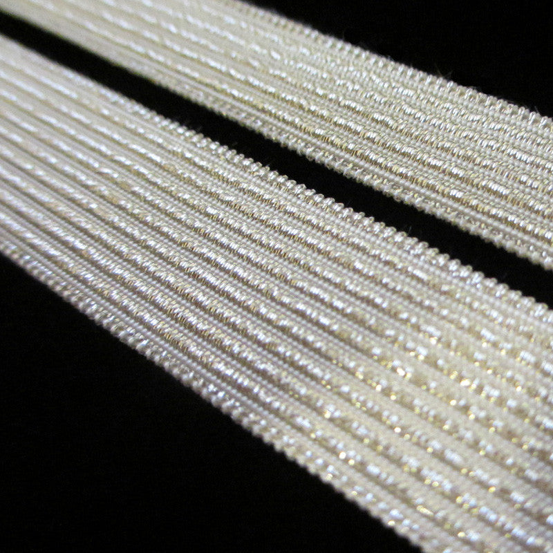 820.1 Military stripe metallic galloon bright silver narrow 1/2" (13mm) - Palladia Passementerie
 - 2