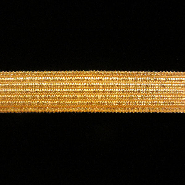 821.1 Military stripe metallic galloon bright gold narrow 1/2" (13mm) - Palladia Passementerie
