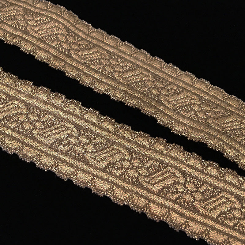 830.2 Rope and Flower - Scallop metallic antique-gold galloon trim  1-¼" (30mm)