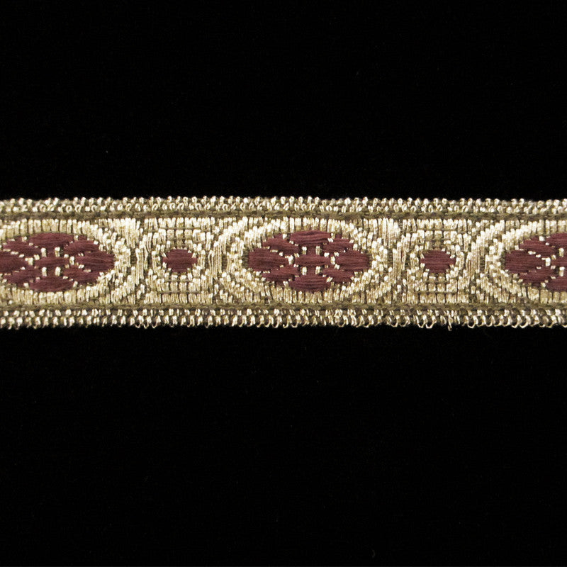 833.2 Scarlet metallic galloon antique gold 1/2" (13mm) - Palladia Passementerie
 - 1