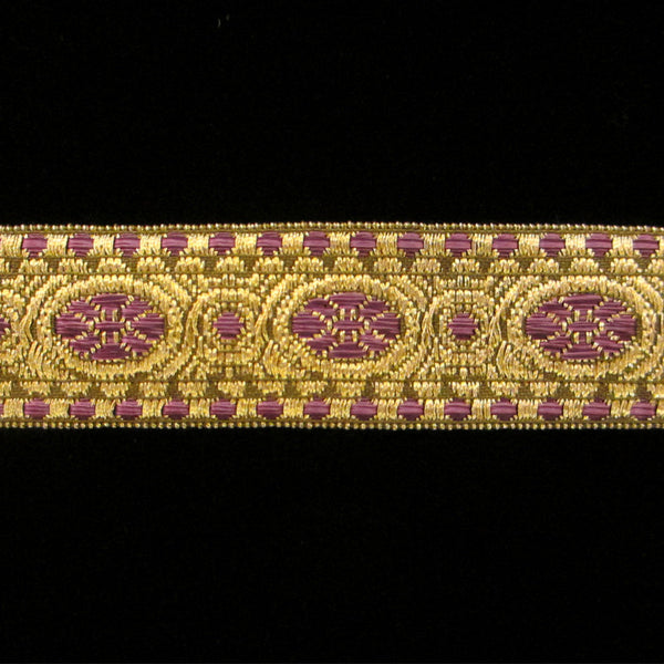 833.3 Lavender metallic galloon wide 1" (25mm) - Palladia Passementerie
 - 1