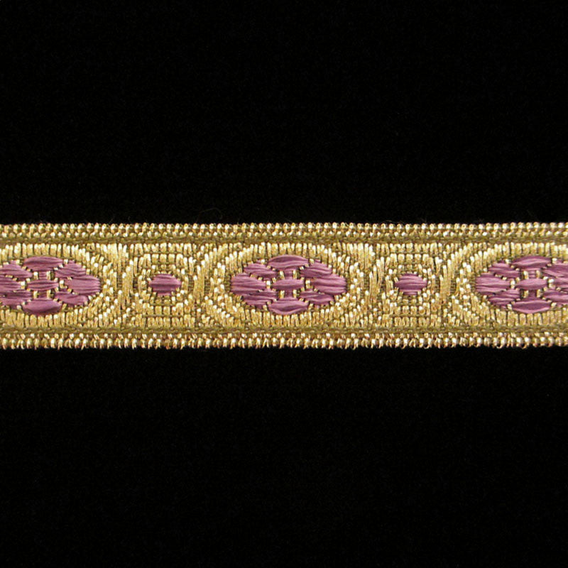 833.4 Lavender metallic galloon narrow 1/2" (13mm) - Palladia Passementerie
