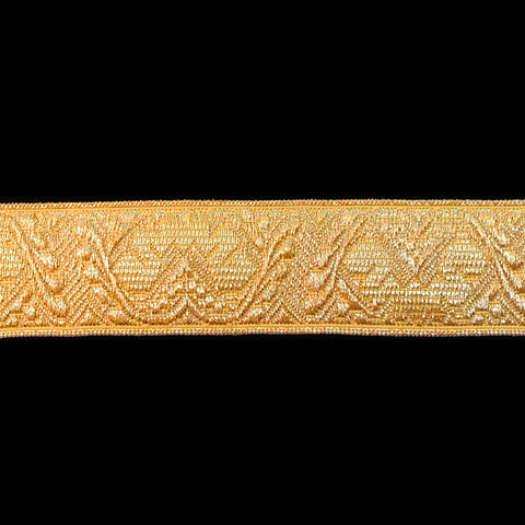854.2 Damask bright gold metallic galloon 1" (24mm)