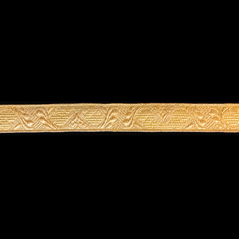 854.1 Damask bright gold metallic galloon 5/8" (15mm)