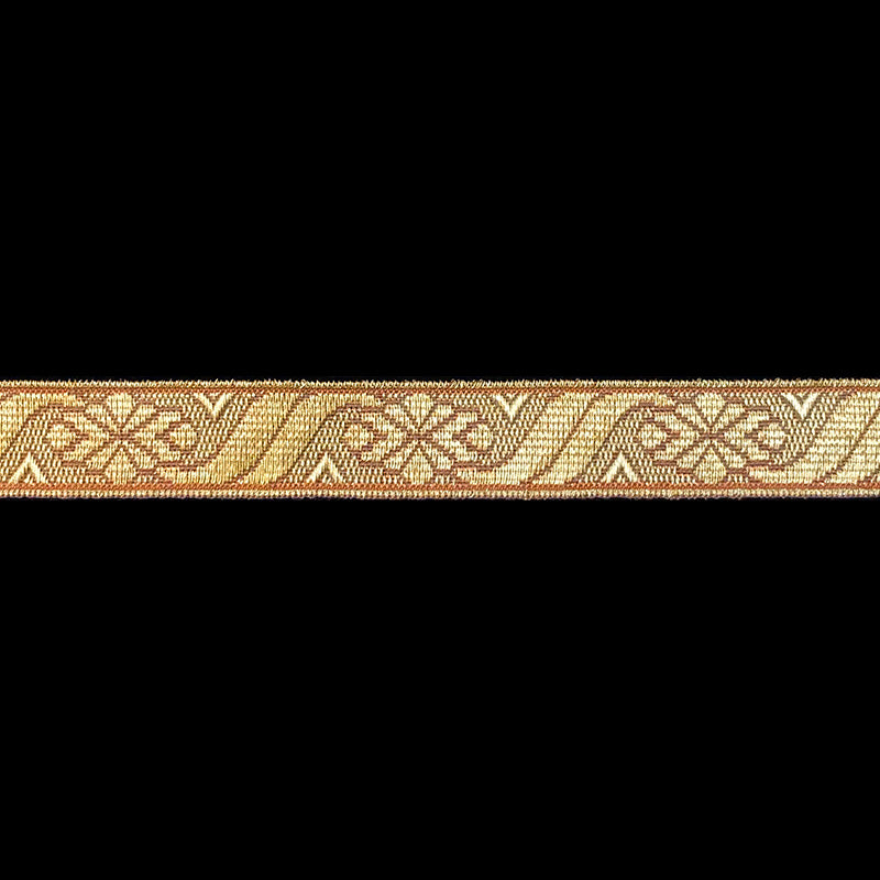 871.1 Metallic galloon trim - "Scroll" bright gold - 5/8" (16mm)