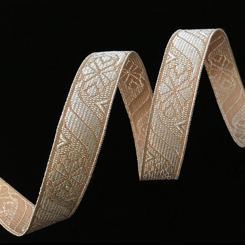 871.3 Metallic galloon trim - "Scroll" bright silver - 5/8" (16mm)