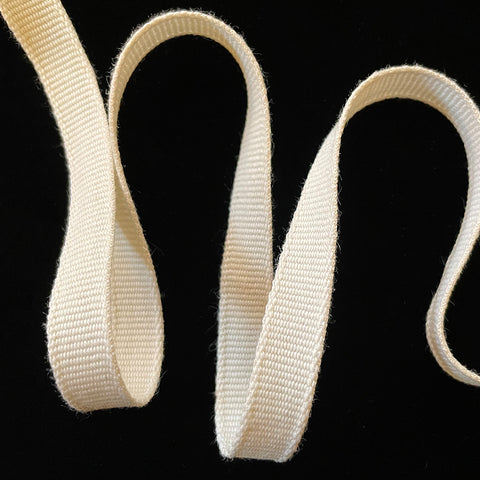 150.2 Organic cotton grosgrain ribbon ⅝ (15mm) undyed