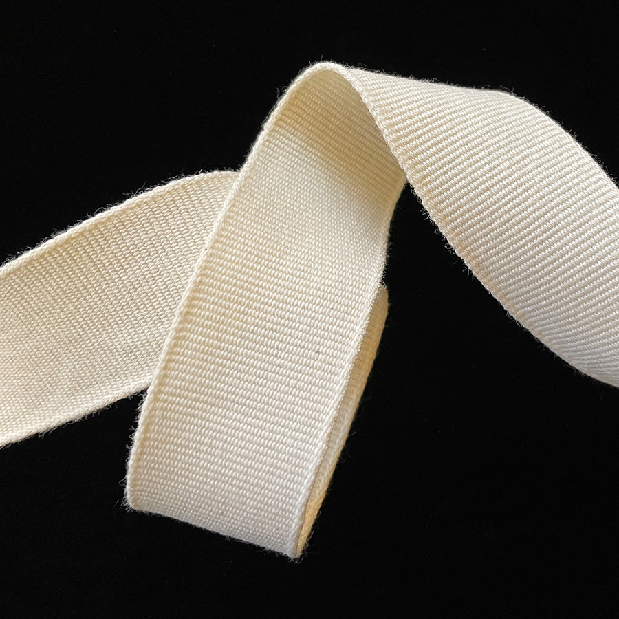 150.4 Organic cotton grosgrain ribbon 1-1/8 (30mm) undyed